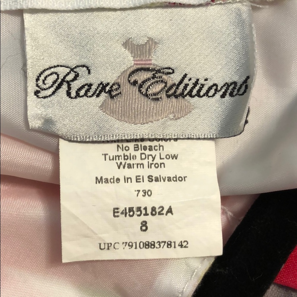 Girls watercolor print party dress. Size 8 - Picture 3 of 5